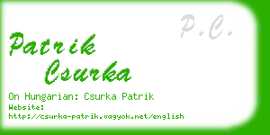 patrik csurka business card